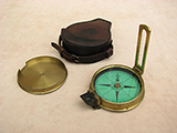Mid 19th century prismatic sighting compass in case by Elliott Brothers, London